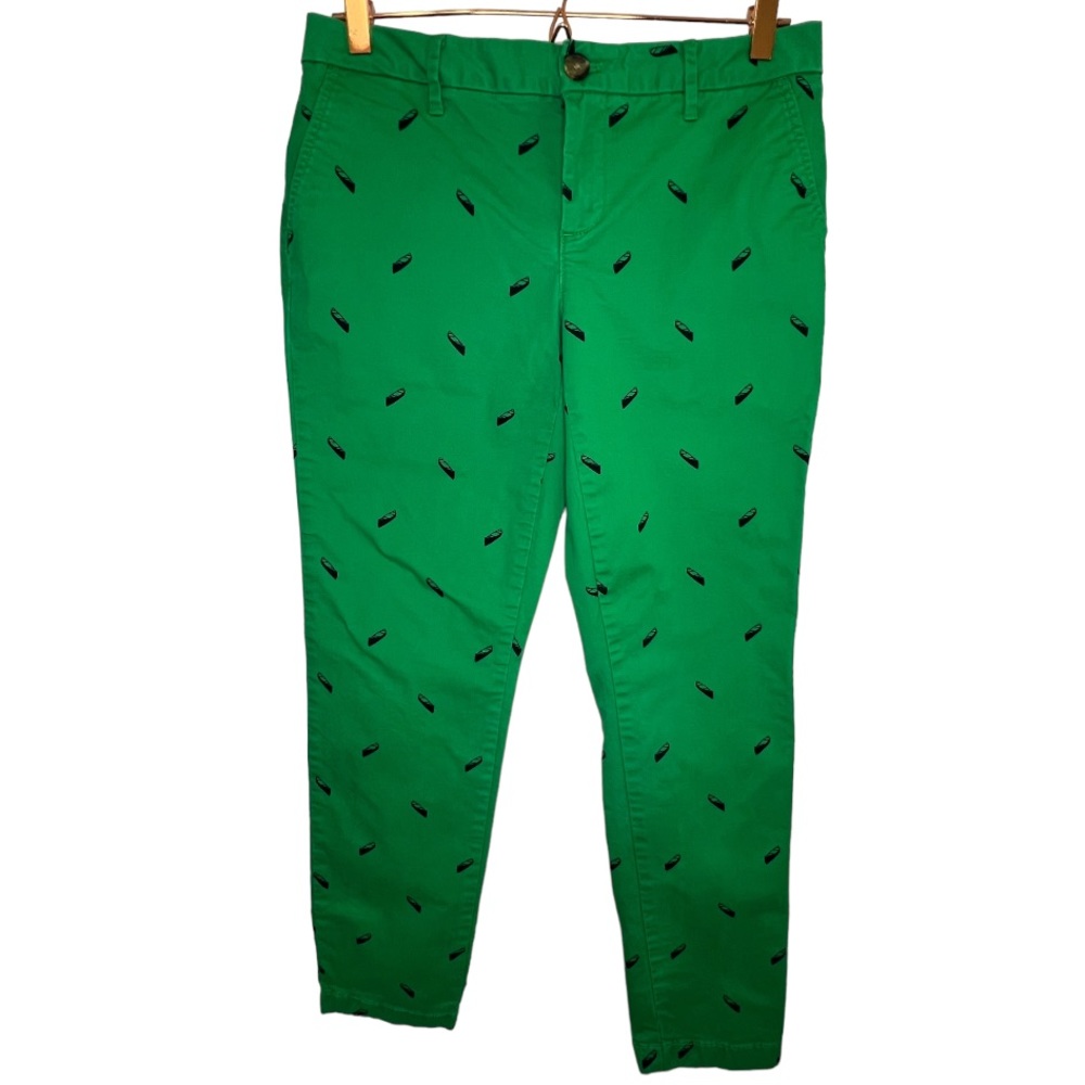 Classic Tommy Hilfiger green with blue canoe cotton pants size 4 *